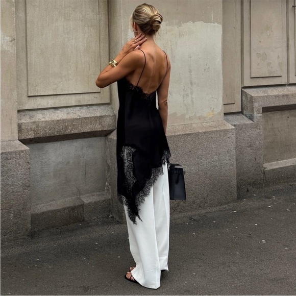 ZARA NWT ZW Collection Asymmetric Lace Dress - Picture 5 of 14